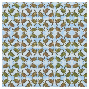 Little Hawksbill Zee Turtles Fabric Stof