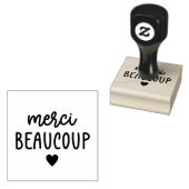Little Heart Merci Beaucoup Rubberstempel (Gestempeld)
