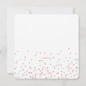 Little Hearts Boy Photo Faire-part de naissance (Dos)