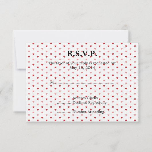 Little Hearts Bruiloft RSVP (Voorkant)