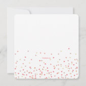 Little Hearts Girl Photo Faire-part de naissance (Dos)