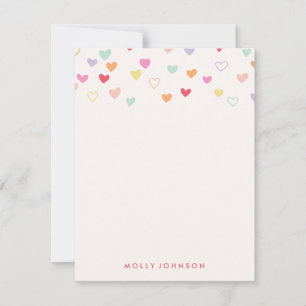 Little Hearts Stationery - Aardbei Notitiekaartje