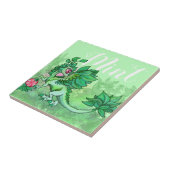 Little Herb Garden Dragon~Mint Tegeltje (Zijkant)