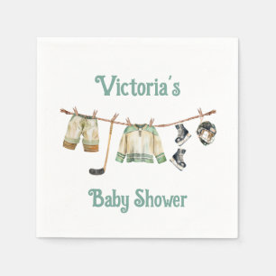 Little Hockey Player Baby shower waslijn Servet