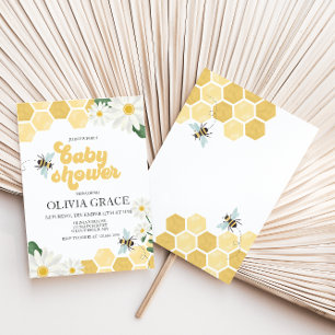 Little Honey Bee Baby Shower hommel uitnodiging