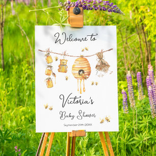 Little Honey Bee Baby shower waslijn Poster