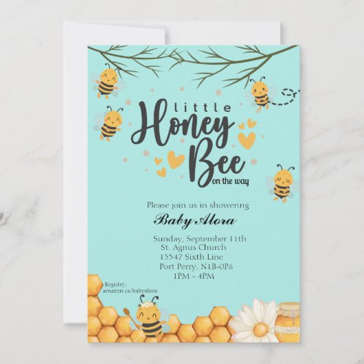 Little Honey Bee Kaart (Voorkant)