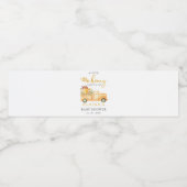 Little Honey Is On The Way Honey bee Baby Shower Waterfles Etiket (Enkel label)