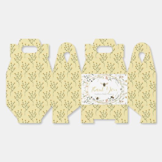 Little Honey Wildflower Bee Baby Shower Bedankdoosjes (Ongevouwen)
