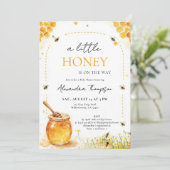 Little Honey Wildflowers Summer Arch Baby Shower Kaart (Staand voorkant)