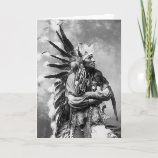 Little Horse, Oglala Sioux, jaren 1890 Kaart (Voorkant)