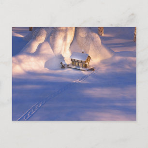 Little House dans la carte postale de neige