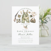 Little Hunter Baby Shower Invitation (Debout devant)