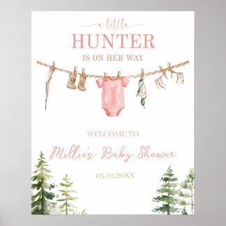 Little Hunter Baby Shower Welkom Bord Schuim Board Poster