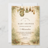 Little Hunter Woodland Baby Shower Kaart (Voorkant)