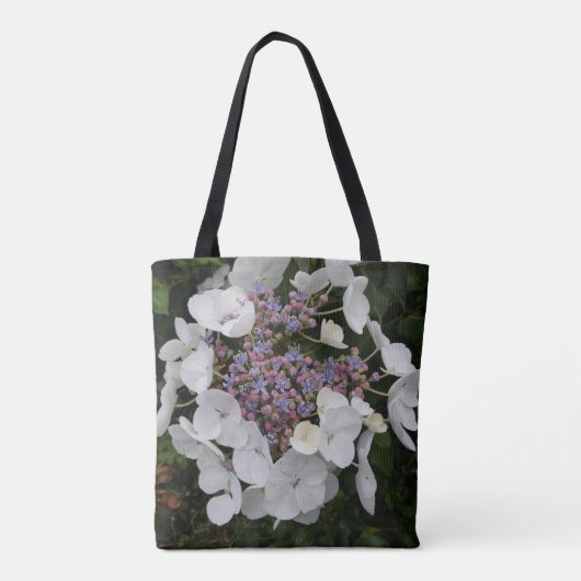 Little Hydrangea Flowers Pattern Canvas tas (Achterkant)