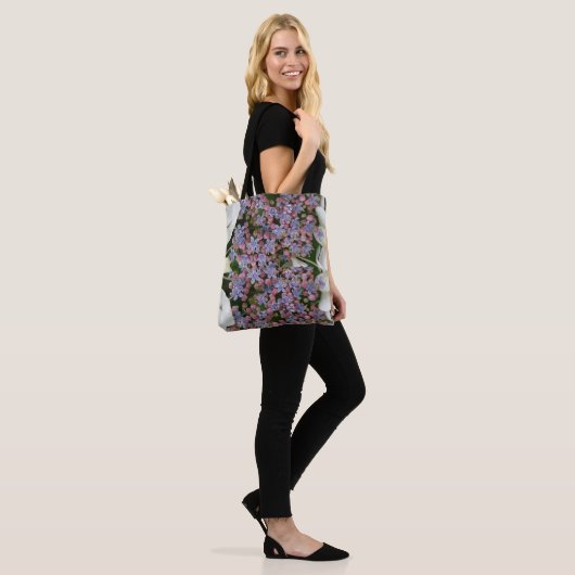 Little Hydrangea Flowers Pattern Canvas tas (Op model)