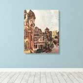 "Little Italy, Cleveland" Ohio Schilderij van Will Canvas Afdruk (Insitu (Houten vloer))