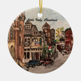 Little Italy, Cleveland, Painting on Ornament