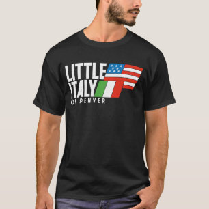 Little Italy of Denver 80s Retro ZWART T T-shirt