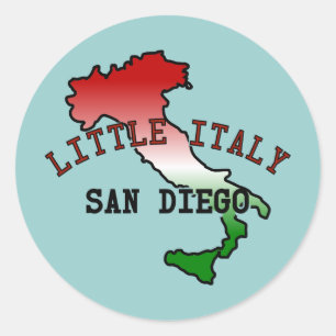 Little Italy San Diego Ronde Sticker