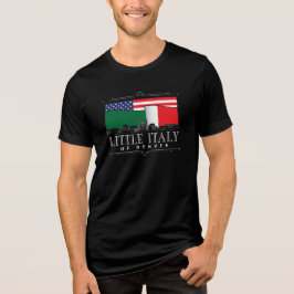 Little Italy van Denver Classic Logo BLACK Tri-Blend Shirt
