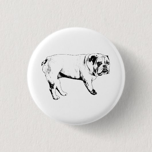 Little Joy Bulldog Pin Ronde Button 3,2 Cm (Voorkant)