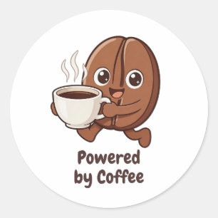 Little Kaka – Powered by Coffee Ronde Sticker