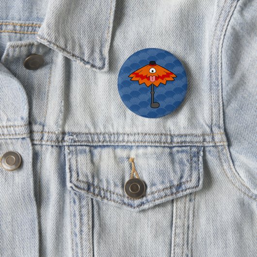 Little Kasa-obake Umbrella Yokai Ronde Button 5,7 Cm (In situ)