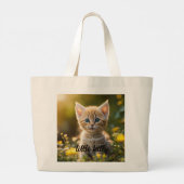 Little Kat Love: Schattigee Canvas tas (Achterkant)