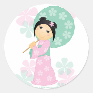Little Kimono Ronde Sticker
