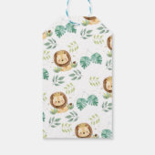 Little King Lion Crown Baby shower Cadeaulabel (Achterkant)