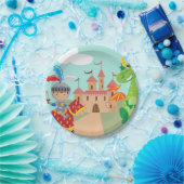 Little Knight Castle en Dragon Papieren Bordje (Feest)