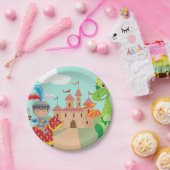 Little Knight Castle en Dragon Papieren Bordje (Feest)