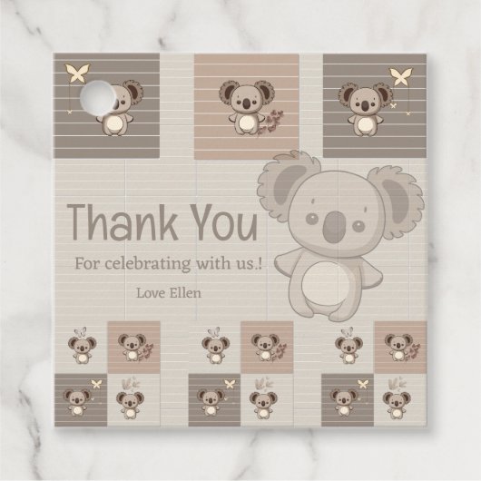 Little Koala Bliss Bedankjes Labels (Voorkant)