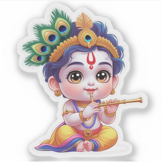 Little Krishna - Hindu God Sticker (Devant)
