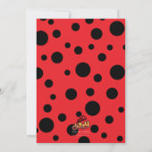 Little Lady Bug Birthday Uitnodiging (Achterkant)