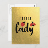 Little Lady Ladybug Briefkaart (Voorkant / Achterkant)