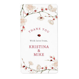 Little Ladybug Baby shower Dank u Sticker