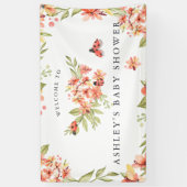 Little Ladybug | Baby shower Welkomstbanner Spandoek (Verticaal)