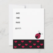 Little Ladybug Birthday Invitation Kaart (Achterkant)