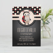 Little Ladybug Birthday Party Invitation Kaart (Staand voorkant)