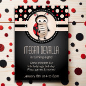 Little Ladybug Birthday Party Invitation Kaart