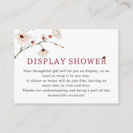 Little Ladybug Display Douche Baby shower Informatiekaartje