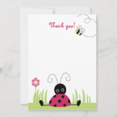 Little Ladybug Flat Merci cartes de notes (Devant)