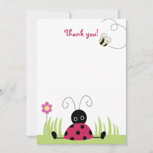 Little Ladybug Flat Merci cartes de notes
