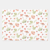 Little Ladybug Floral Waterverf drie Pack Inpakpapier Vel (Voorkant)