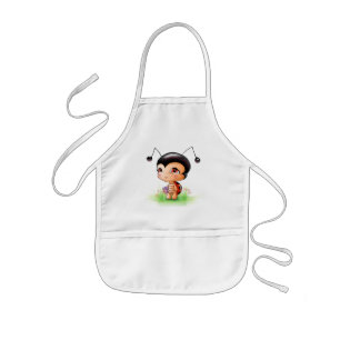 Little Ladybug Girl Apron Kinder Schort