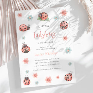 Little Ladybug is op weg naar het Baby shower van  Kaart