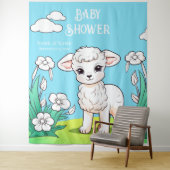 Little Lamb Achtergrond Wandkleed (In situ)